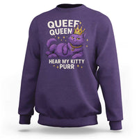 Funny Queef Queen Cat Sweatshirt Hear My Kitty Purr Inappropriate Dirty Adult Humor Jokes - Wonder Print Shop