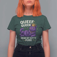 Funny Queef Queen Cat T Shirt For Women Hear My Kitty Purr Inappropriate Dirty Adult Humor Jokes - Wonder Print Shop