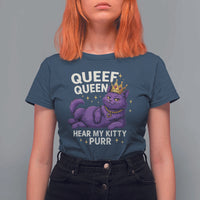 Funny Queef Queen Cat T Shirt For Women Hear My Kitty Purr Inappropriate Dirty Adult Humor Jokes - Wonder Print Shop