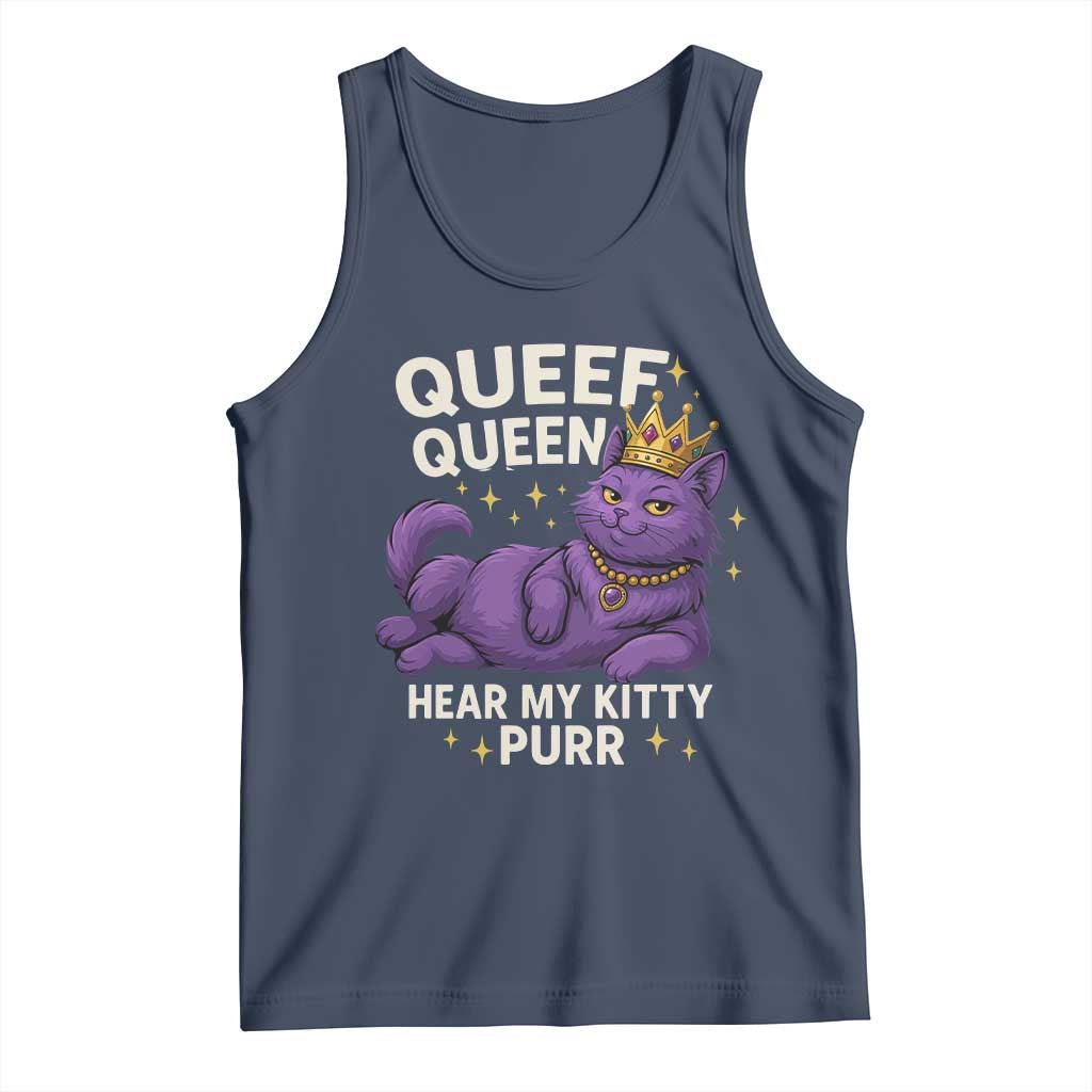Funny Queef Queen Cat Tank Top Hear My Kitty Purr Inappropriate Dirty Adult Humor Jokes - Wonder Print Shop