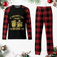 Funny If You Dont Like Tacos I'm Nacho Type Plaid Pajama Set Mexican Food - Wonder Print Shop