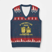 Funny If You Dont Like Tacos I'm Nacho Type V-Neck Knit Sweater Vest Mexican Food - Wonder Print Shop