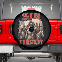 Sir Cumsalot Funny Offensive Knight Meme Bootleg Graphic Spare Tire Cover