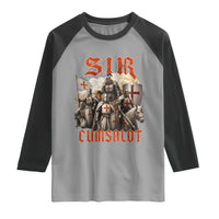 Sir Cumsalot Funny Offensive Knight Meme Bootleg Graphic Raglan Shirt