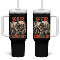 Sir Cumsalot Funny Offensive Knight Meme Bootleg Graphic Tumbler With Handle