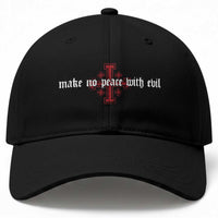 Make No Peace with Evil Knight Templar Jerusalem Crusade Cross Baseball Cap