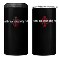 Make No Peace with Evil Knight Templar Jerusalem Crusade Cross 4 in 1 Can Cooler Tumbler