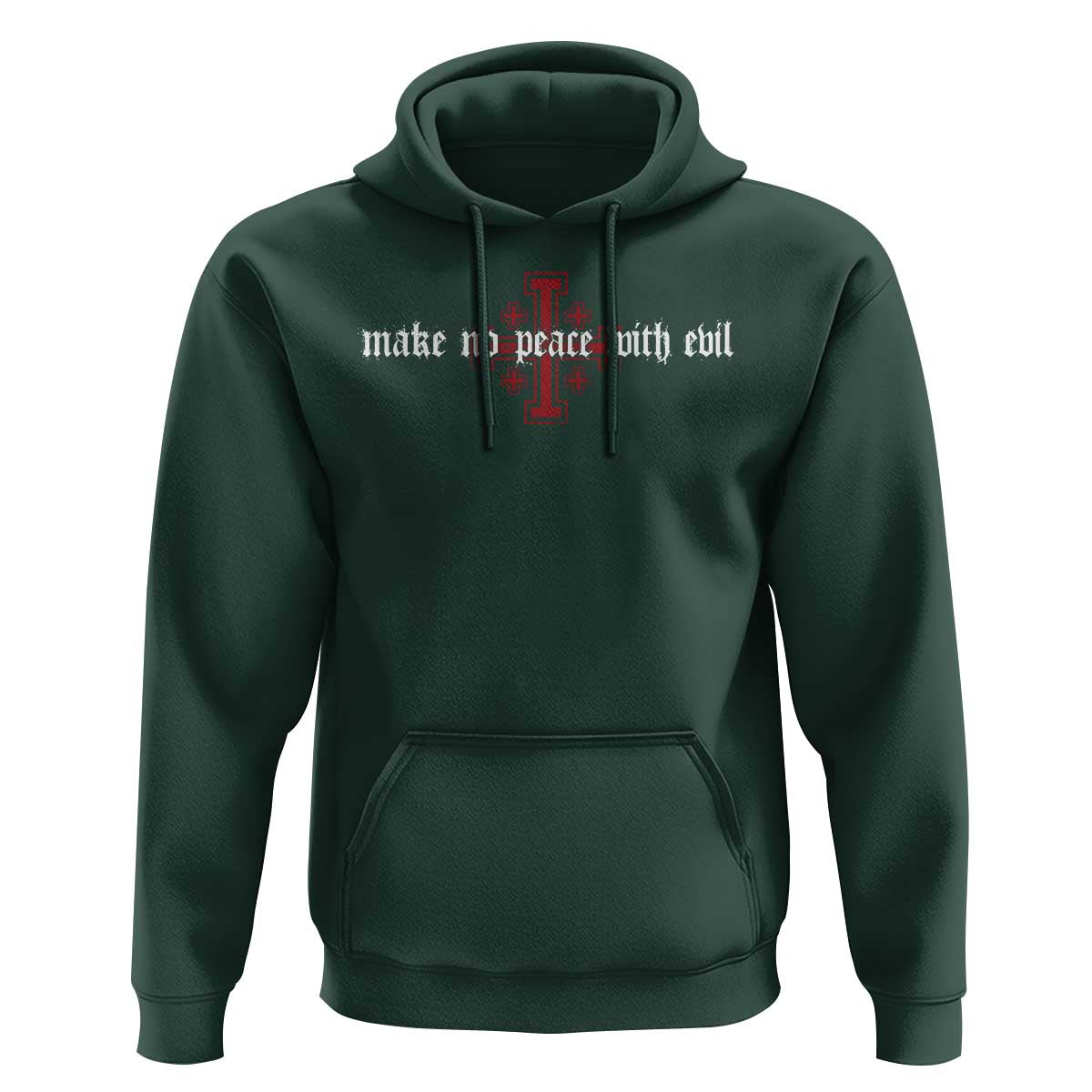 Make No Peace with Evil Knight Templar Jerusalem Crusade Cross Hoodie