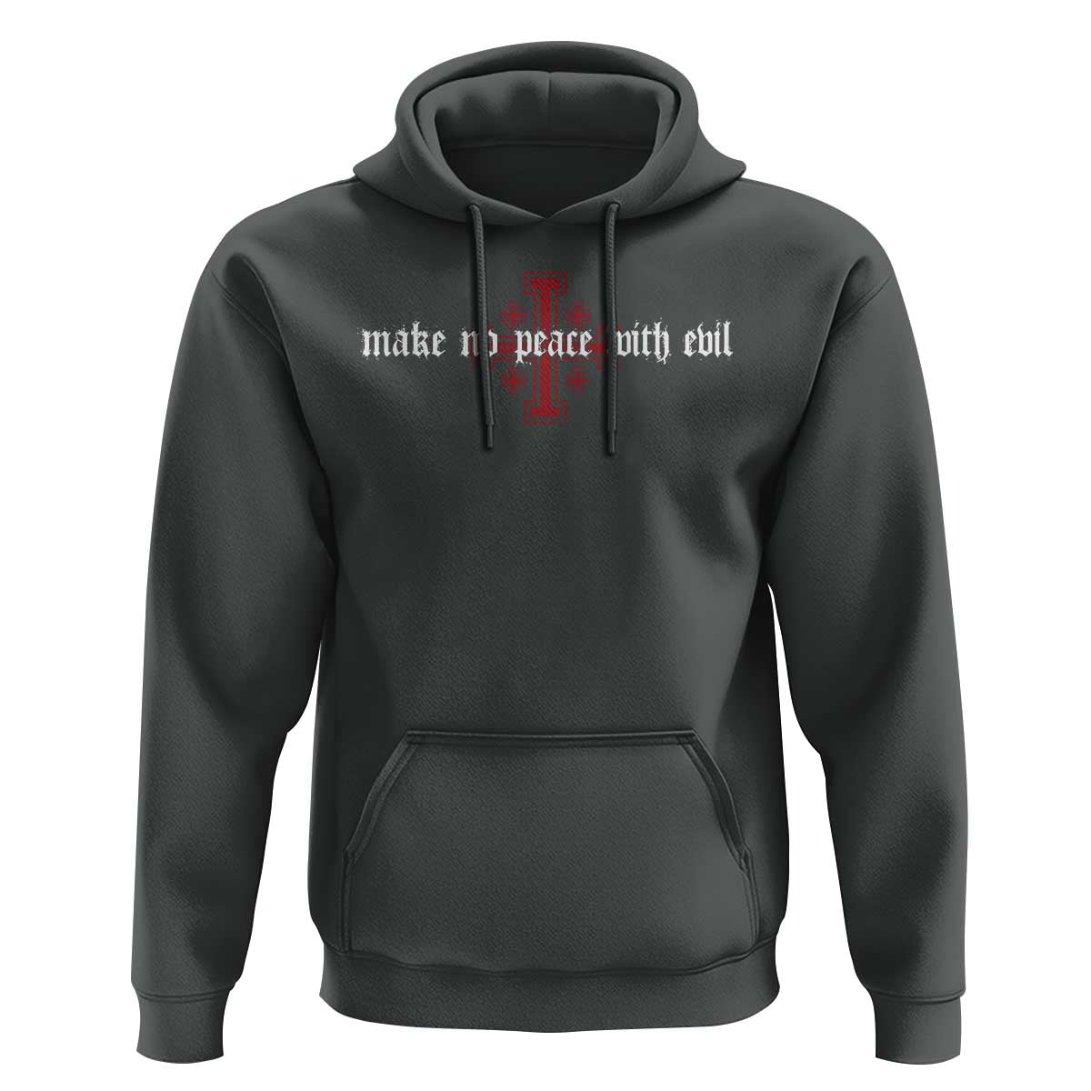 Make No Peace with Evil Knight Templar Jerusalem Crusade Cross Hoodie