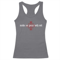 Make No Peace with Evil Knight Templar Jerusalem Crusade Cross Racerback Tank Top