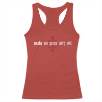 Make No Peace with Evil Knight Templar Jerusalem Crusade Cross Racerback Tank Top