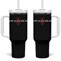 Make No Peace with Evil Knight Templar Jerusalem Crusade Cross Tumbler With Handle