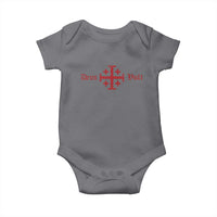 Deus Vult Catholic Knight Templar Crusader Cross Baby Onesie