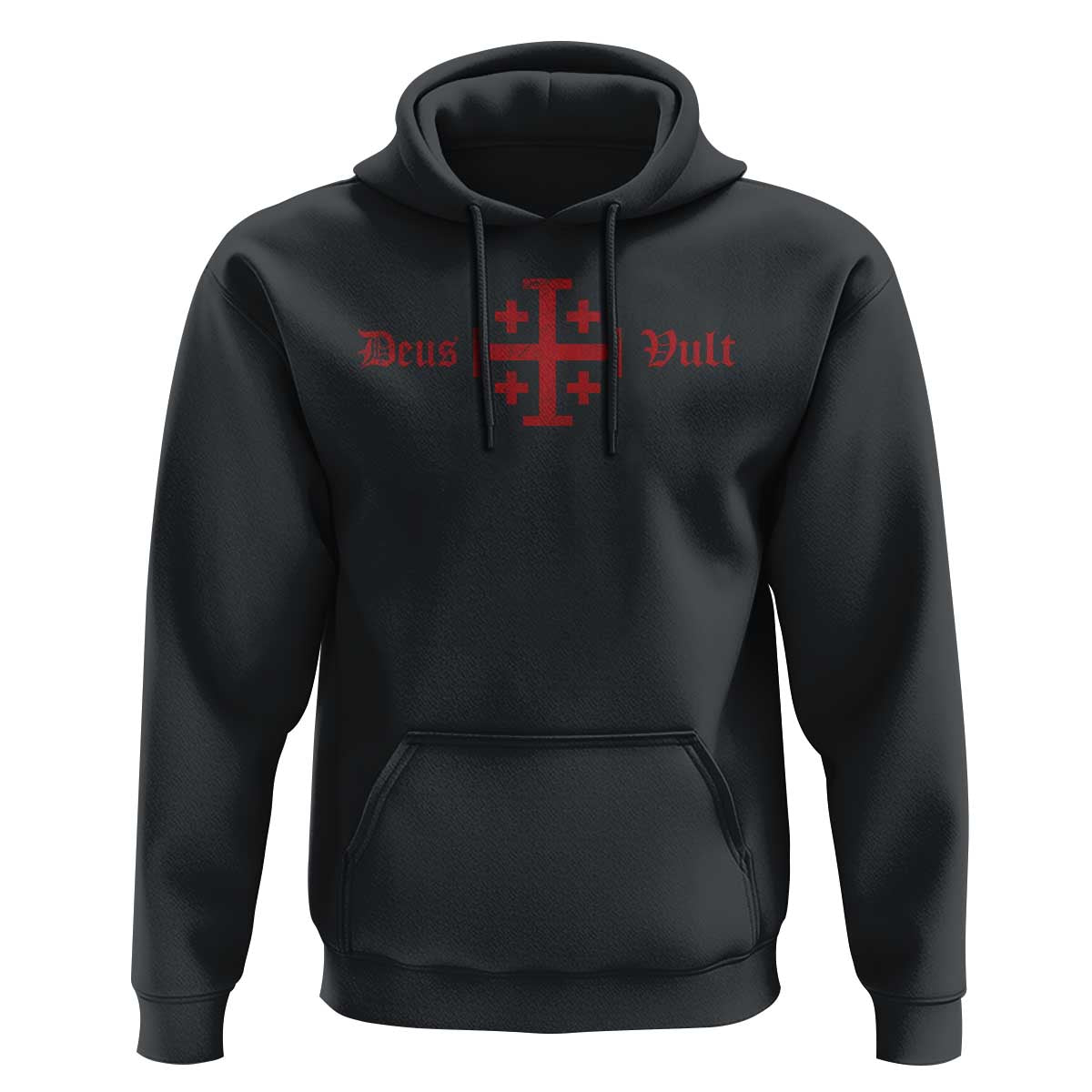 Deus Vult Catholic Knight Templar Crusader Cross Hoodie