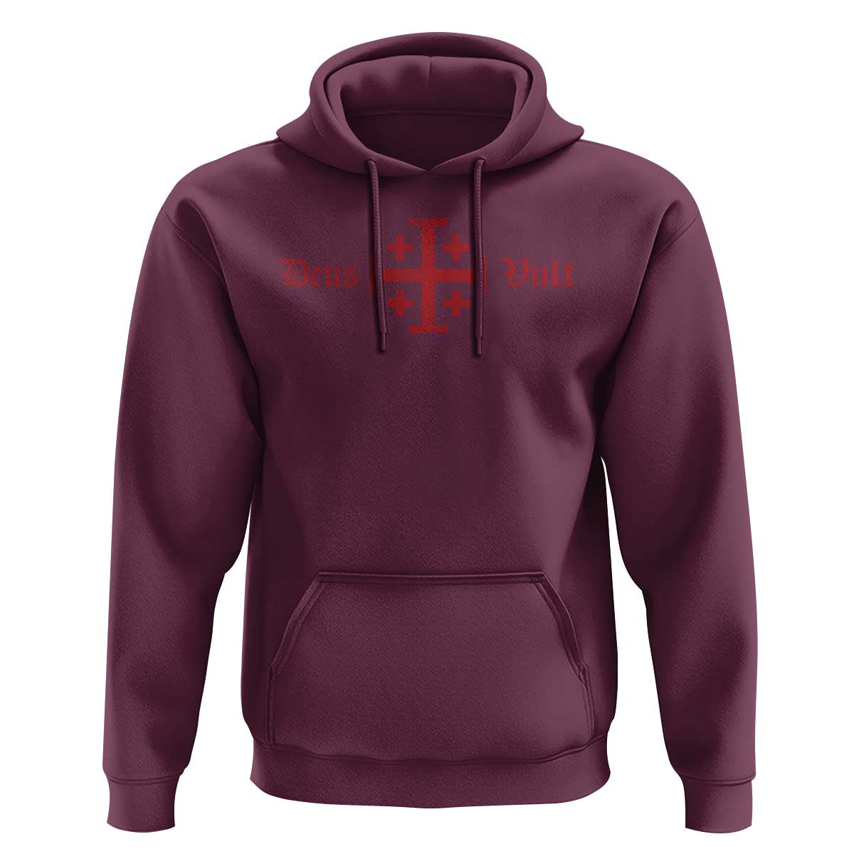 Deus Vult Catholic Knight Templar Crusader Cross Hoodie
