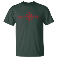 Deus Vult Catholic Knight Templar Crusader Cross T Shirt
