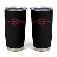 Deus Vult Catholic Knight Templar Crusader Cross Tumbler Cup