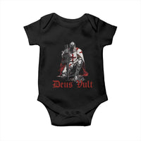 Deus Vult Knights Templar Gun Lover Baby Onesie Crusader Cross Soldier of Christ
