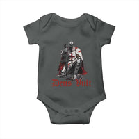 Deus Vult Knights Templar Gun Lover Baby Onesie Crusader Cross Soldier of Christ