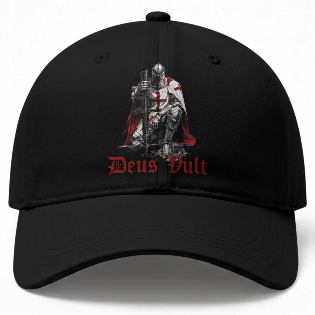 Deus Vult Knights Templar Gun Lover Baseball Cap Crusader Cross Soldier of Christ