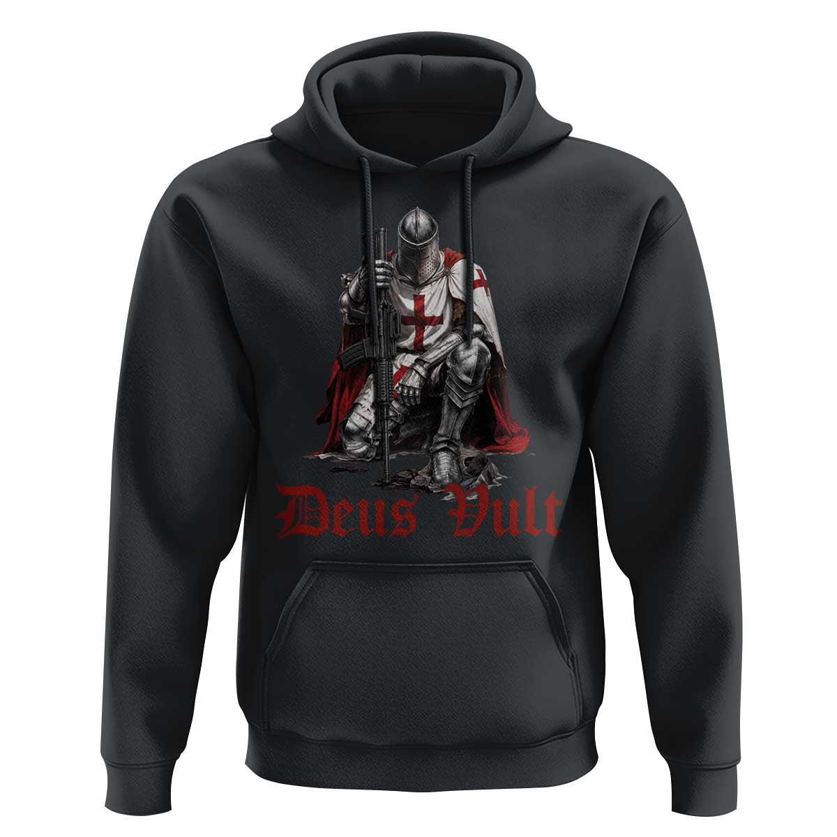 Deus Vult Knights Templar Gun Lover Hoodie Crusader Cross Soldier of Christ