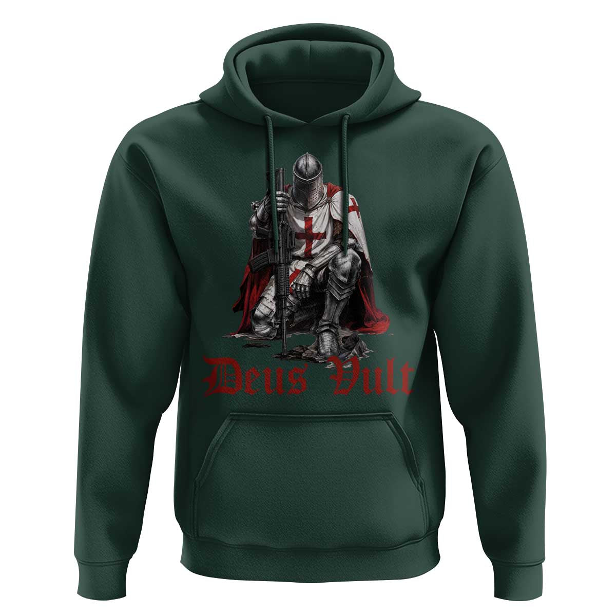 Deus Vult Knights Templar Gun Lover Hoodie Crusader Cross Soldier of Christ