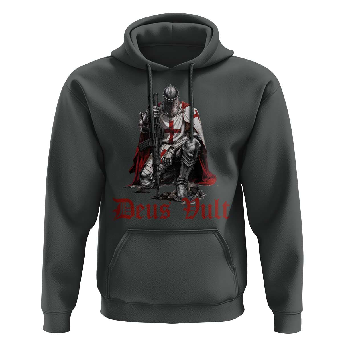 Deus Vult Knights Templar Gun Lover Hoodie Crusader Cross Soldier of Christ