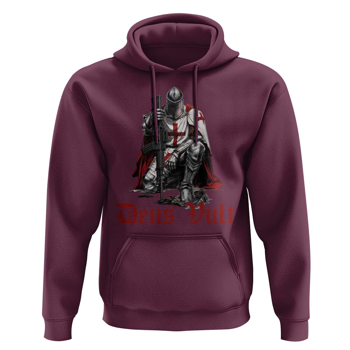 Deus Vult Knights Templar Gun Lover Hoodie Crusader Cross Soldier of Christ