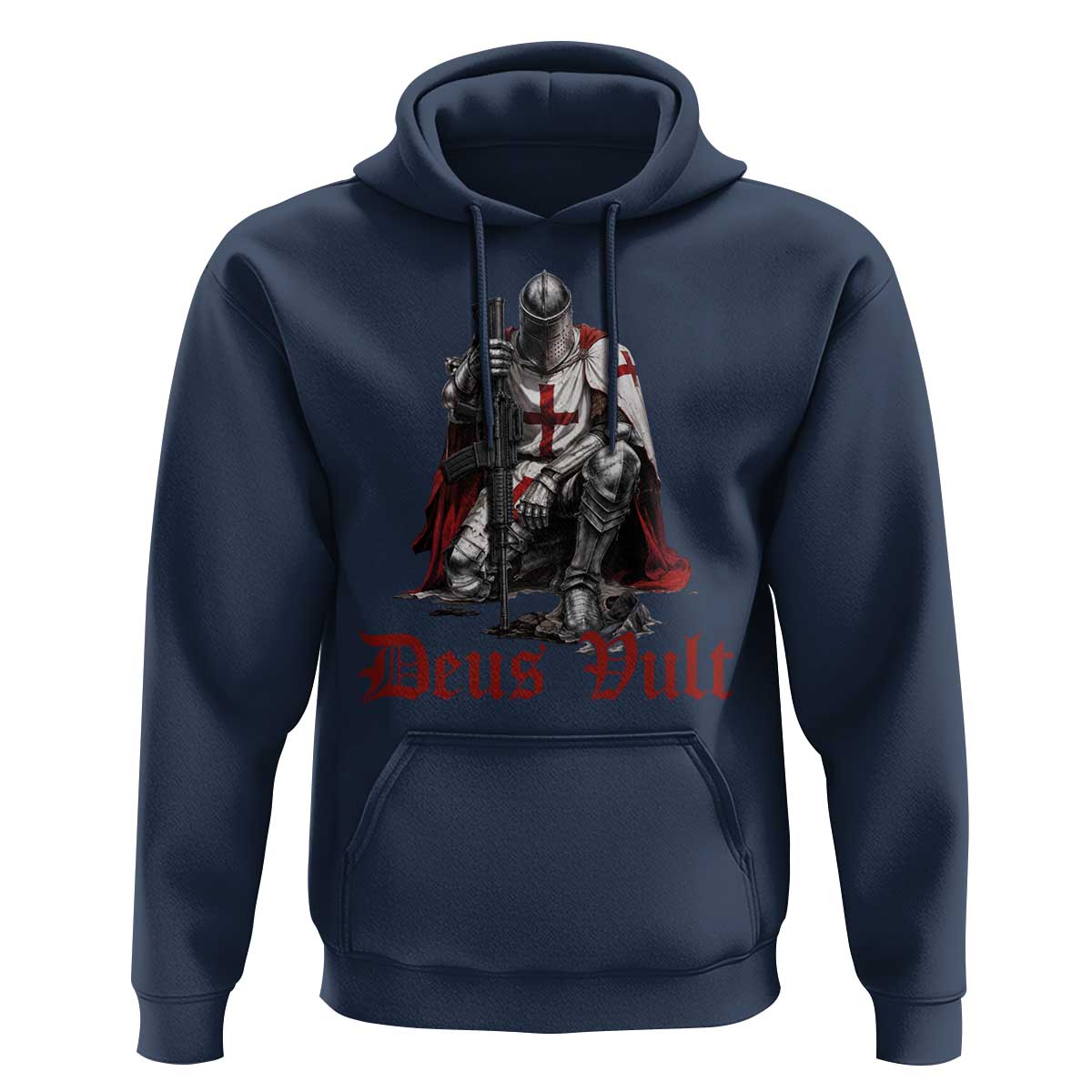 Deus Vult Knights Templar Gun Lover Hoodie Crusader Cross Soldier of Christ