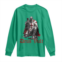 Deus Vult Knights Templar Gun Lover Long Sleeve Shirt Crusader Cross Soldier of Christ