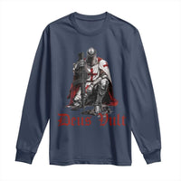 Deus Vult Knights Templar Gun Lover Long Sleeve Shirt Crusader Cross Soldier of Christ