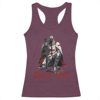Deus Vult Knights Templar Gun Lover Racerback Tank Top Crusader Cross Soldier of Christ