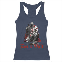Deus Vult Knights Templar Gun Lover Racerback Tank Top Crusader Cross Soldier of Christ
