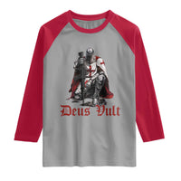 Deus Vult Knights Templar Gun Lover Raglan Shirt Crusader Cross Soldier of Christ