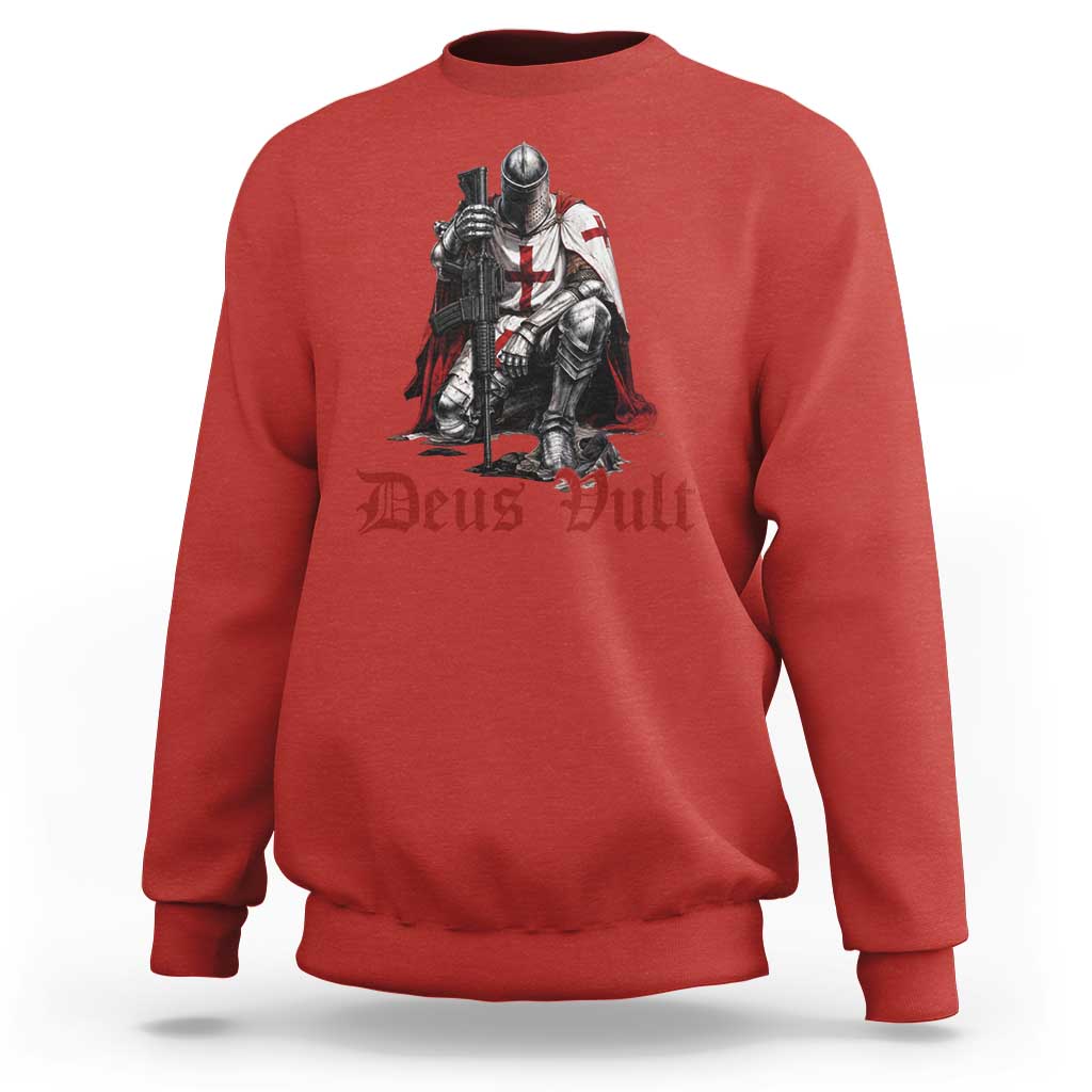 Deus Vult Knights Templar Gun Lover Sweatshirt Crusader Cross Soldier of Christ