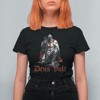 Deus Vult Knights Templar Gun Lover T Shirt For Women Crusader Cross Soldier of Christ