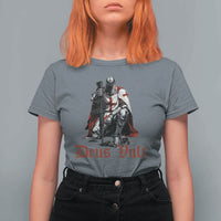 Deus Vult Knights Templar Gun Lover T Shirt For Women Crusader Cross Soldier of Christ