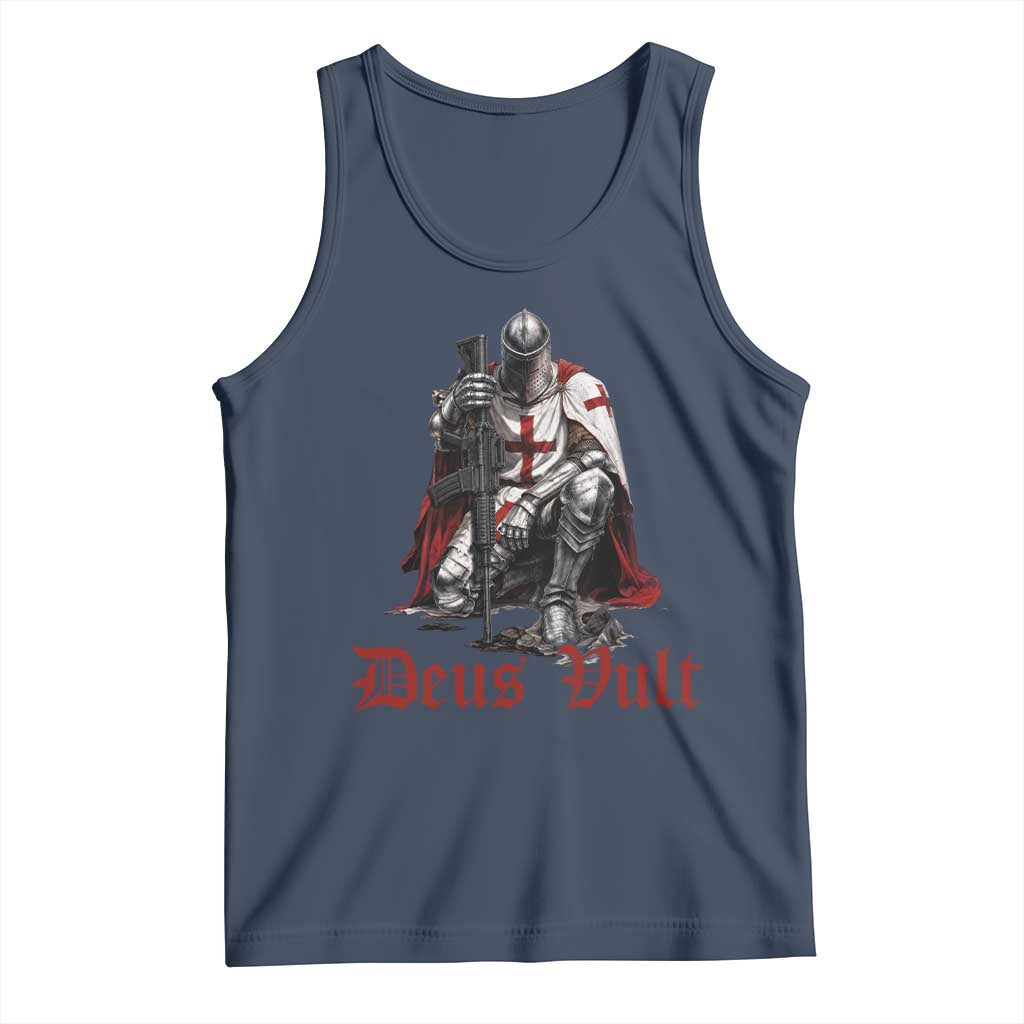Deus Vult Knights Templar Gun Lover Tank Top Crusader Cross Soldier of Christ