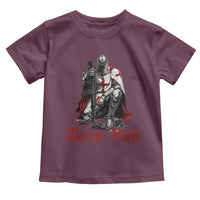 Deus Vult Knights Templar Gun Lover Toddler T Shirt Crusader Cross Soldier of Christ