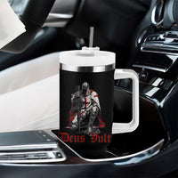 Deus Vult Knights Templar Gun Lover Tumbler With Handle Crusader Cross Soldier of Christ