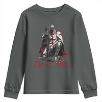 Deus Vult Knights Templar Gun Lover Youth Sweatshirt Crusader Cross Soldier of Christ
