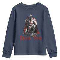 Deus Vult Knights Templar Gun Lover Youth Sweatshirt Crusader Cross Soldier of Christ