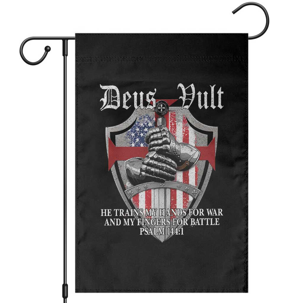 Deus Vult Knights Templar Garden Flag He Trains My Hands For War And My Fingers For Battle
