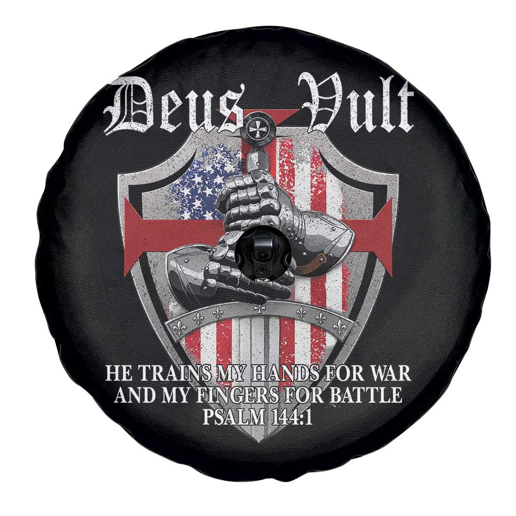 Deus Vult Knights Templar Spare Tire Cover He Trains My Hands For War And My Fingers For Battle
