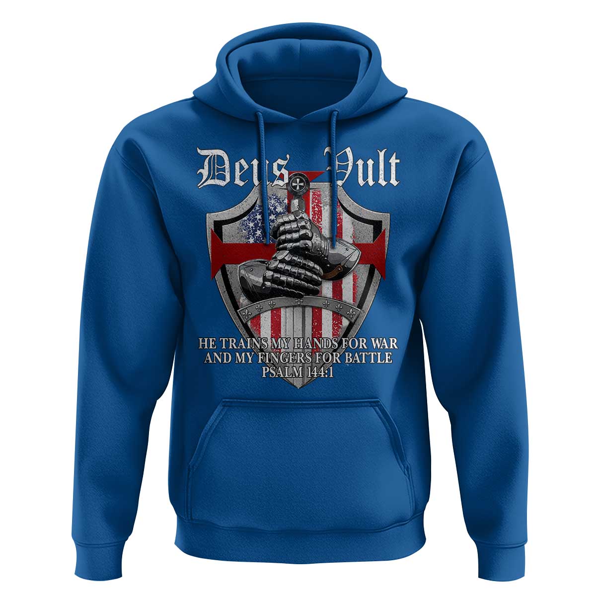 Deus Vult Knights Templar Hoodie He Trains My Hands For War And My Fingers For Battle