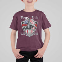 Deus Vult Knights Templar T Shirt For Kid He Trains My Hands For War And My Fingers For Battle