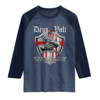 Deus Vult Knights Templar Raglan Shirt He Trains My Hands For War And My Fingers For Battle