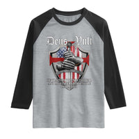 Deus Vult Knights Templar Raglan Shirt He Trains My Hands For War And My Fingers For Battle