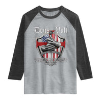 Deus Vult Knights Templar Raglan Shirt He Trains My Hands For War And My Fingers For Battle