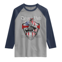 Deus Vult Knights Templar Raglan Shirt He Trains My Hands For War And My Fingers For Battle